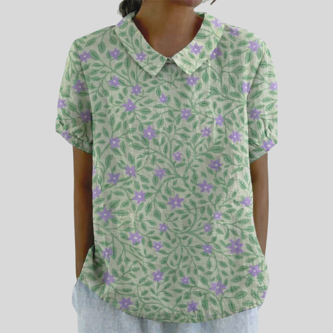 BLOEMIGE | FLORAL COLLARED TOP