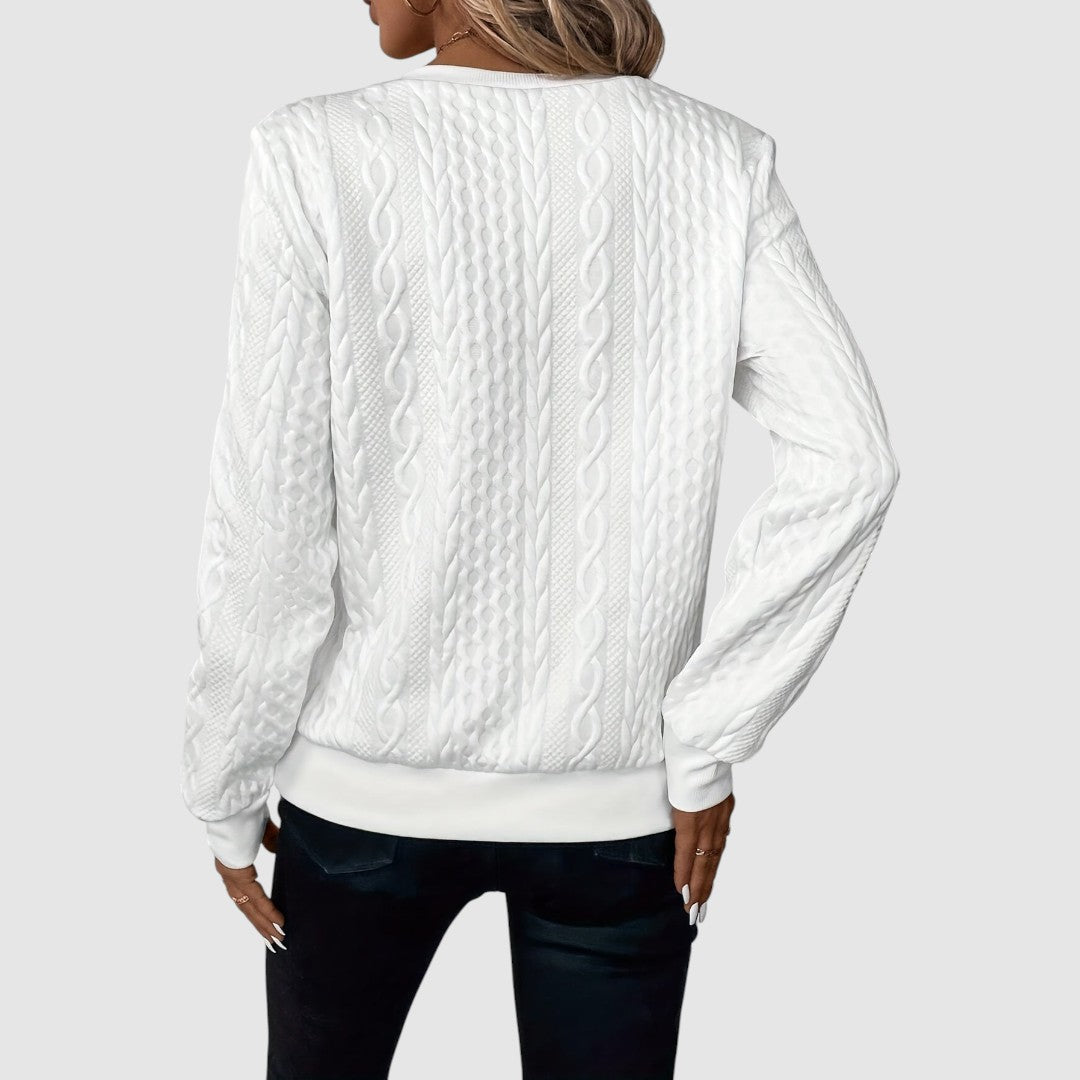 ROZÁRIE | PRINTED ZIP-UP JUMPER