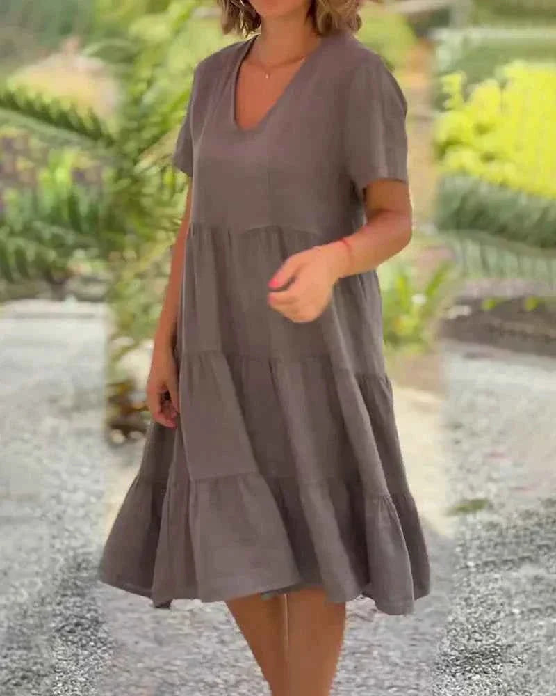 BEXLEY | V-NECK FLOWING DRESS