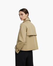 Hortencia | Double-Breasted Cape-Detail Jacket