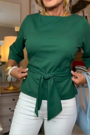 Marcene | Tie-Waist Blouse