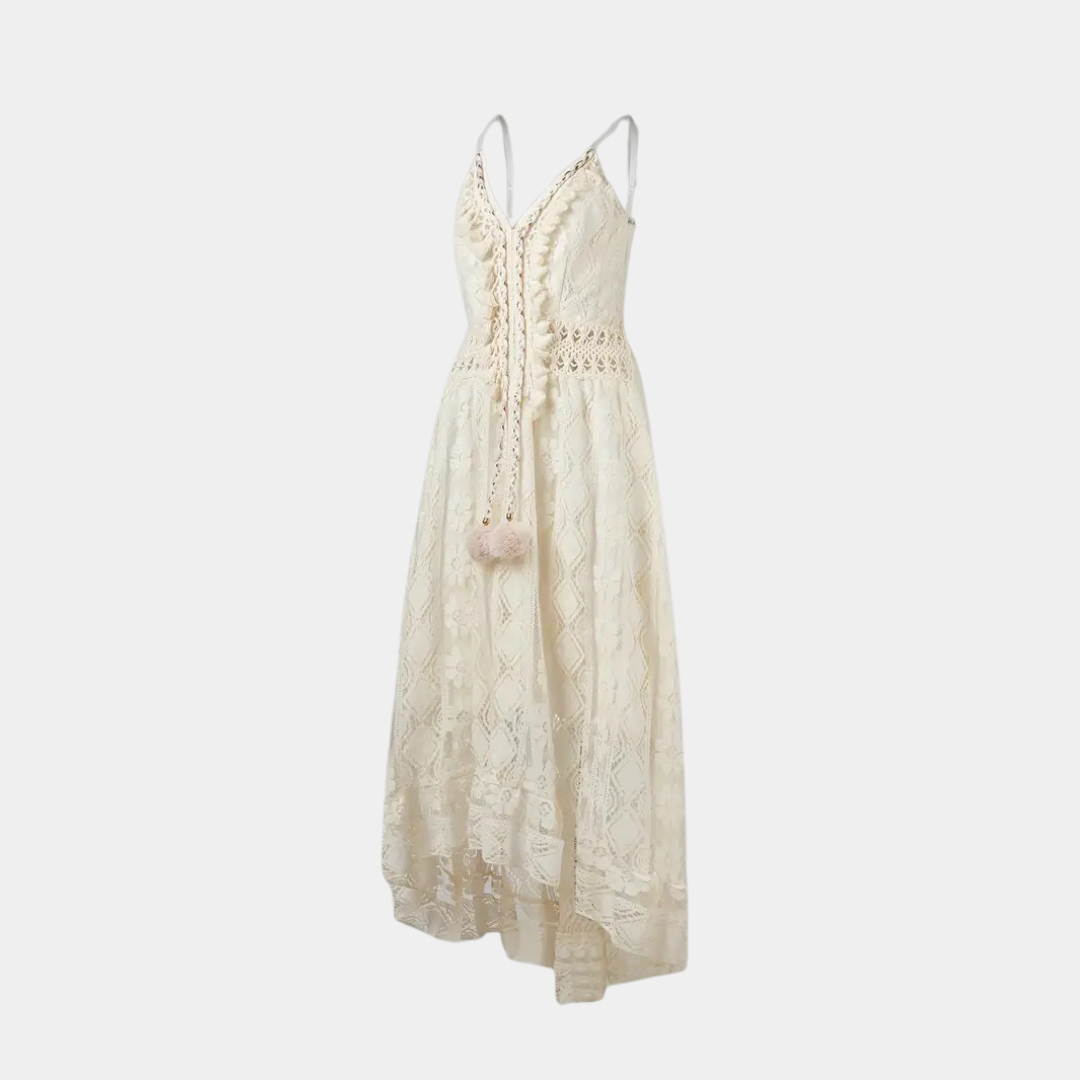 RAELENE | LACE FRINGED DRESS