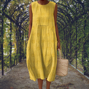Aikaterini | Elegant Sleeveless Dress With Pockets