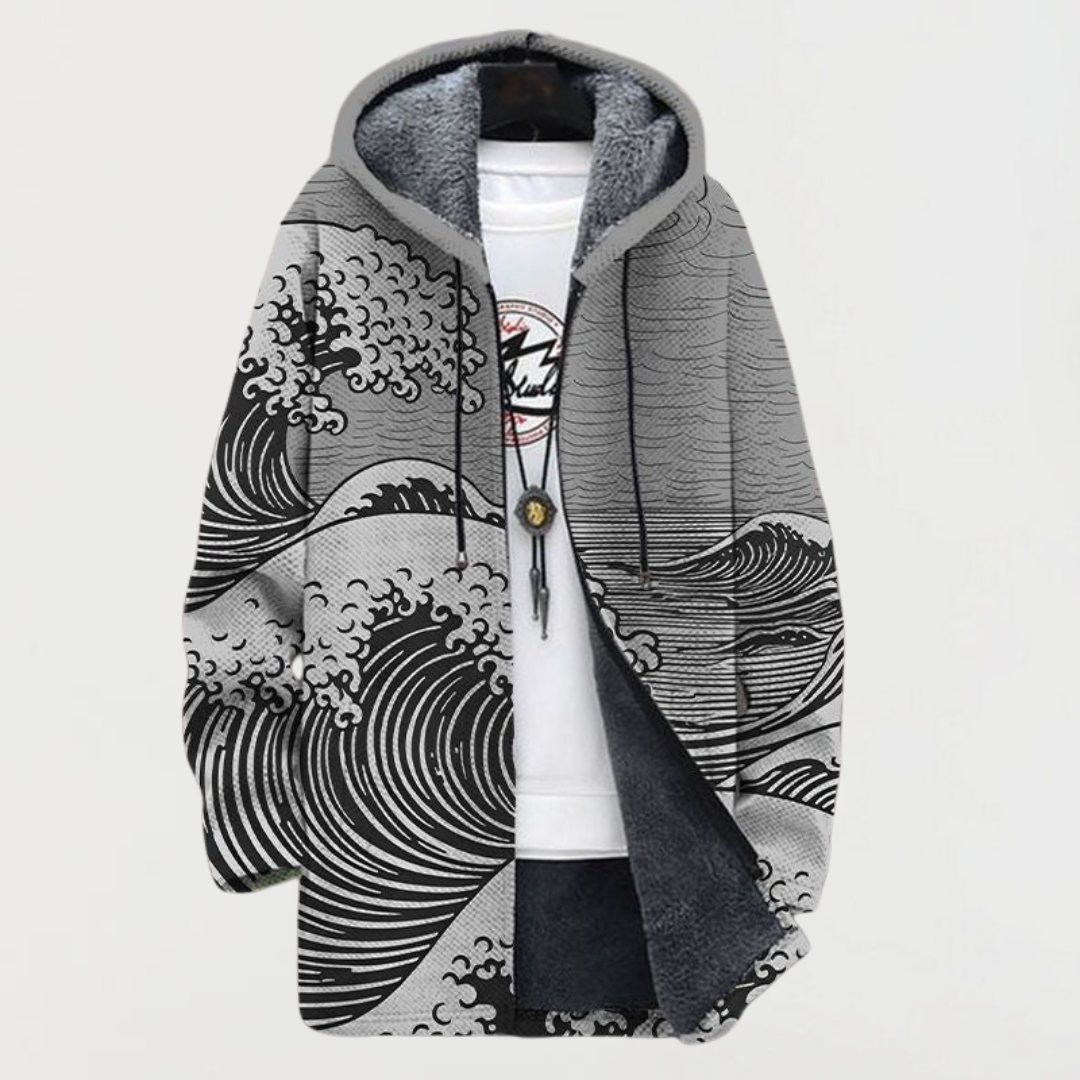 Keira | Wave-Print Coat