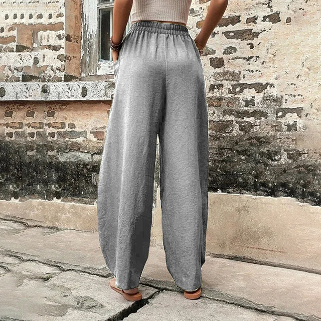 VANNA | POCKET-DETAIL HIGH-WAISTED TROUSERS