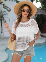Marquitta | Wide-Neck Open-Knit Jumper