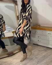 Marquisha | Patterned Longline Shirt