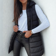 Emogene | Long Quilted Zip Gilet