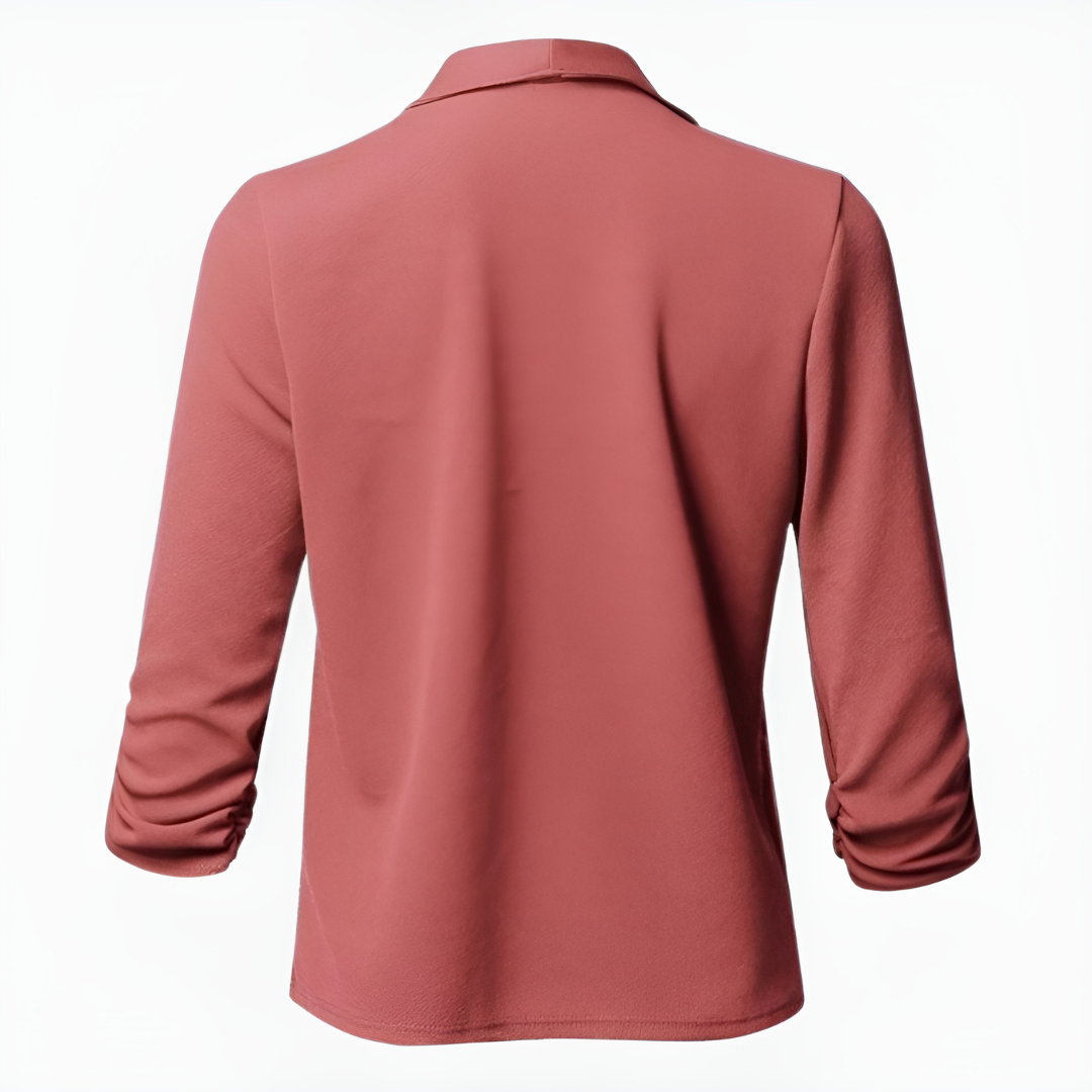 Madge | Open-Front Shawl-Collar Blazer