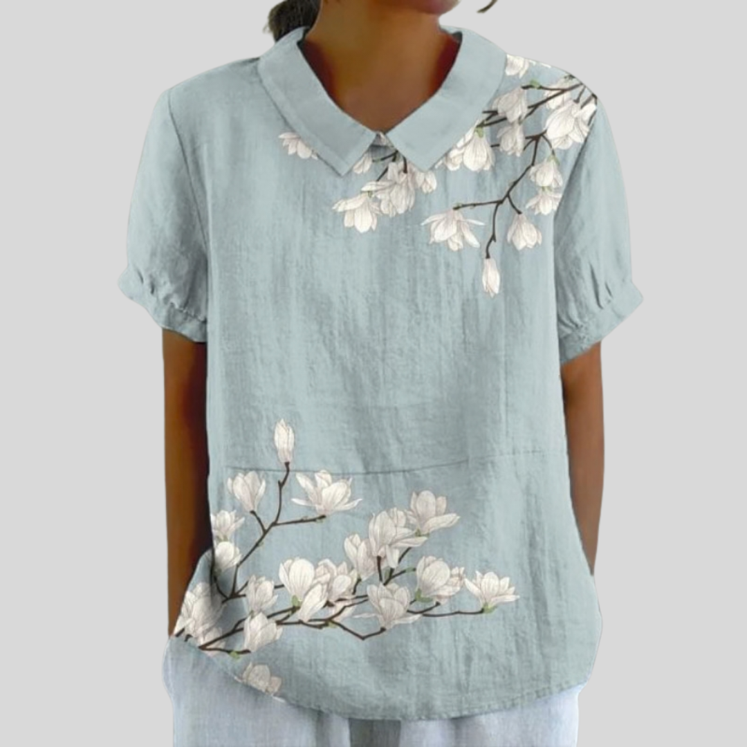 BLOEMIGE | FLORAL COLLARED TOP