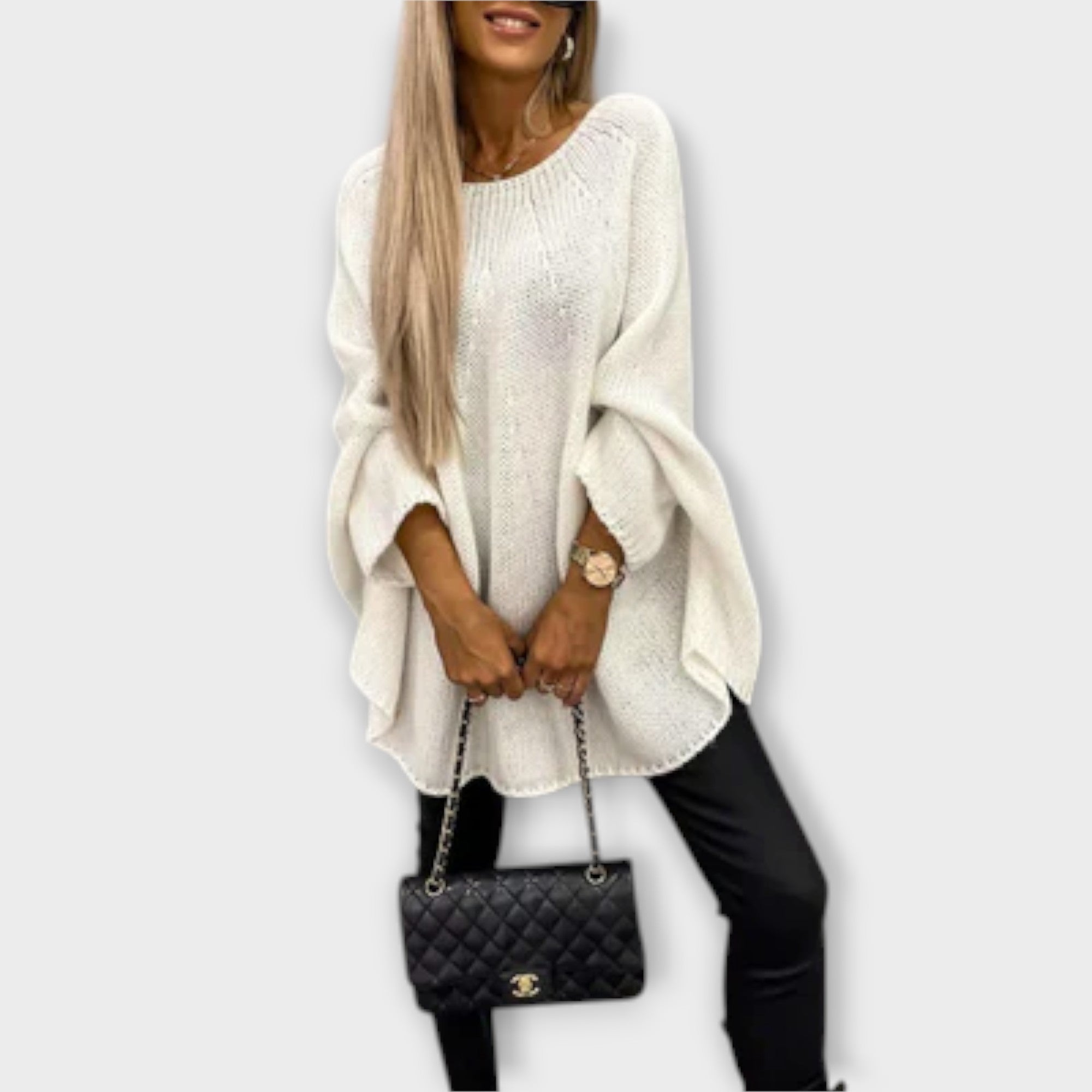 Isabelle | Beige Jumper For Women With Round Neck
