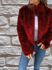 Faigy | Textured Short Zip Jacket