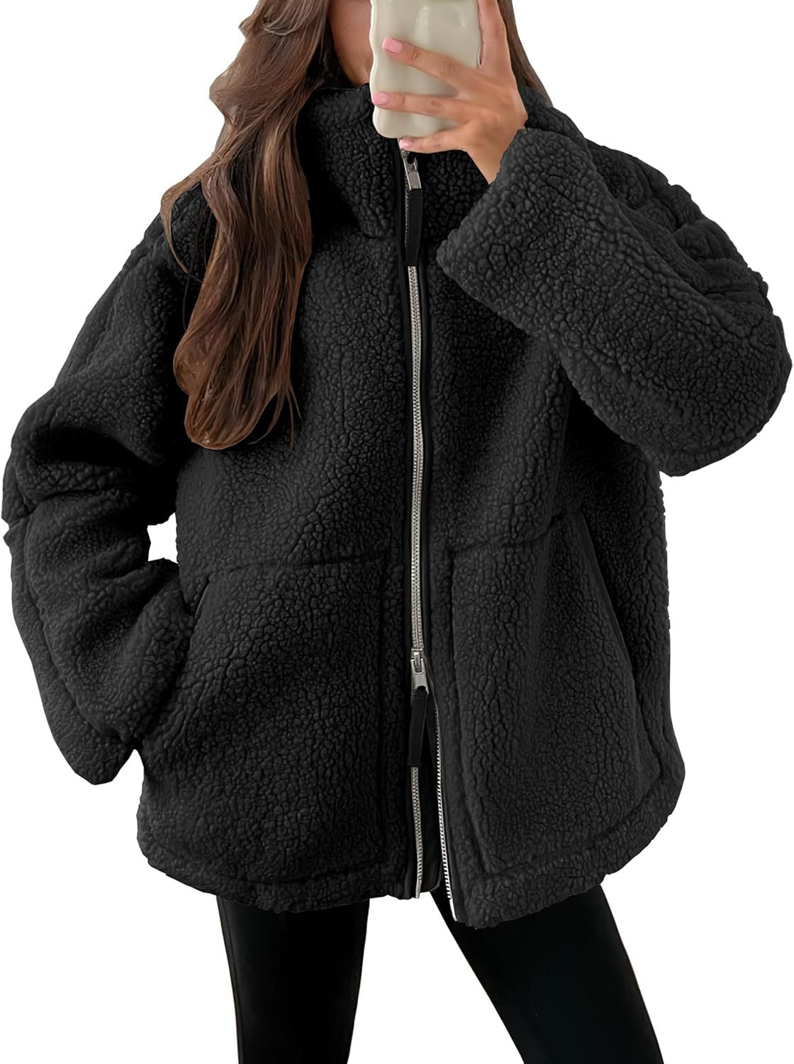 Denisha | Stand-Collar Textured Zip Jacket