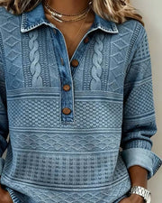 Keva | Collared Patterned Jumper