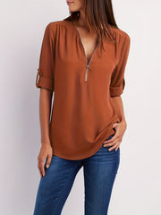 Everlena | Zip-Neck Blouse