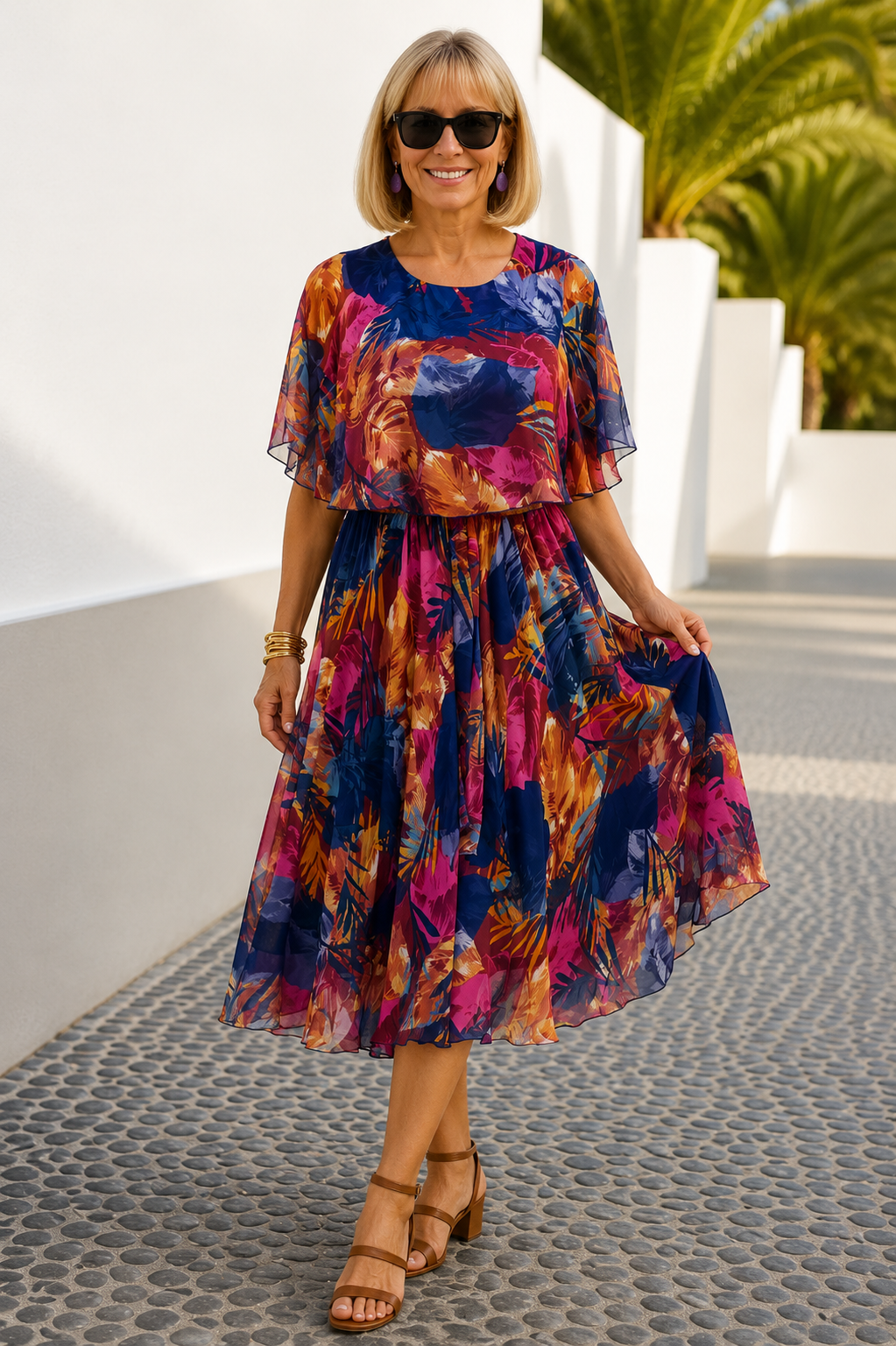 BARBARA | FLOWING PRINTED DRESS