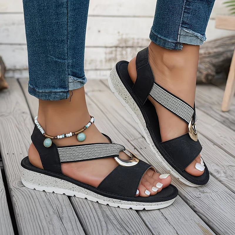 Kiyoko | Ring-Detail Strap Sandals
