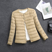 Rosamund | Lightweight Round-Neck Padded Jacket in Cherry Blossom Pink