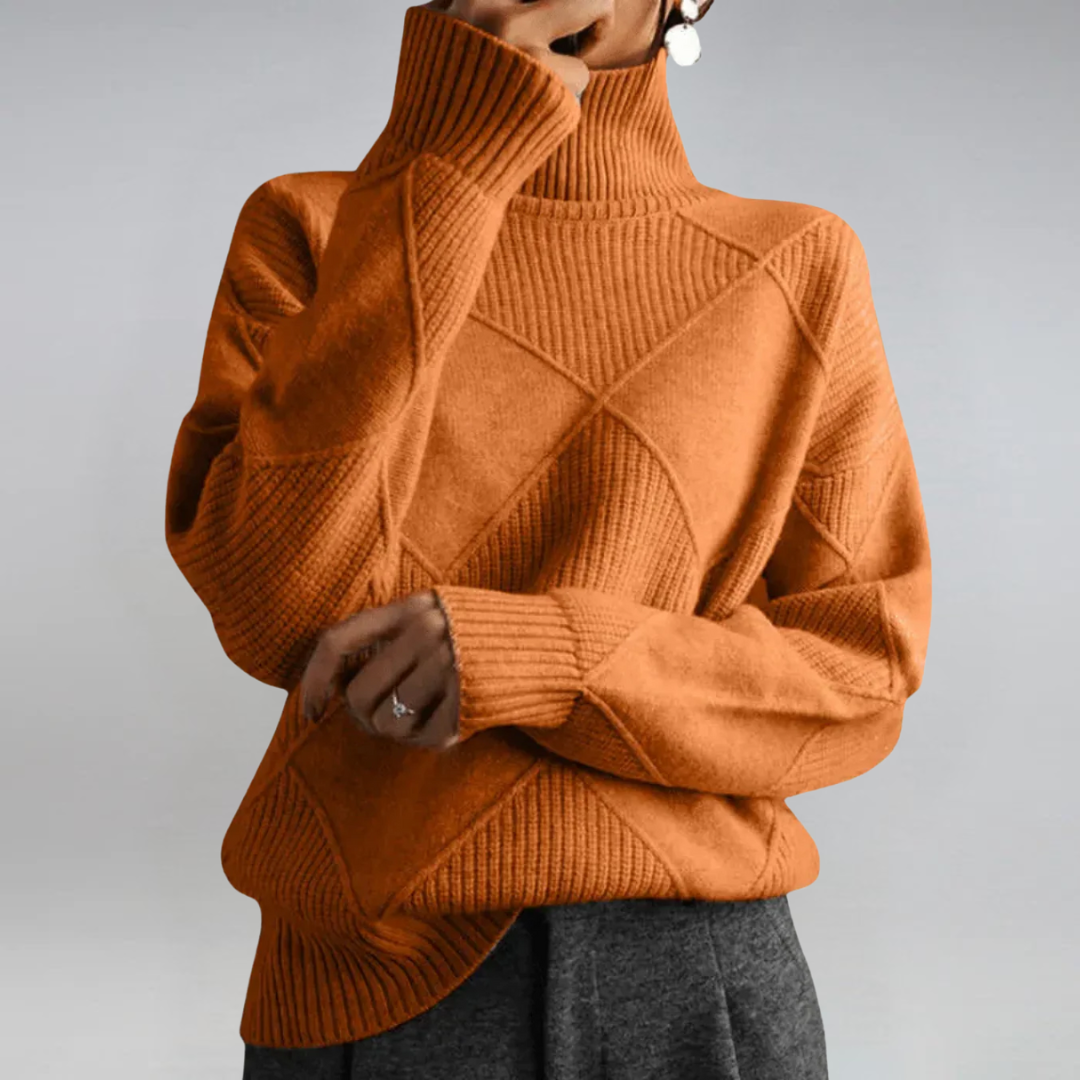 Lauren | Luxury Cashmere High-Neck Jumper
