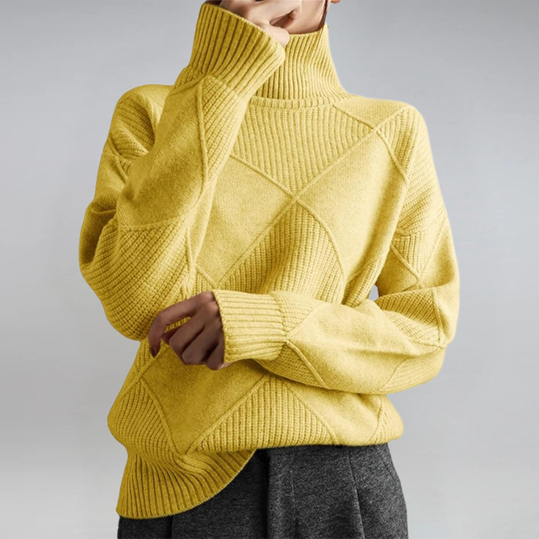 Lauren | Luxury Cashmere High-Neck Jumper