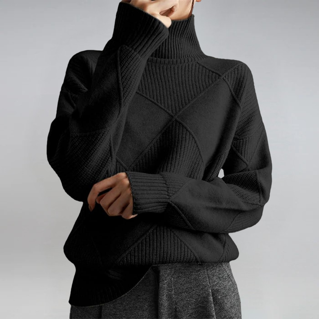 Lauren | Luxury Cashmere High-Neck Jumper