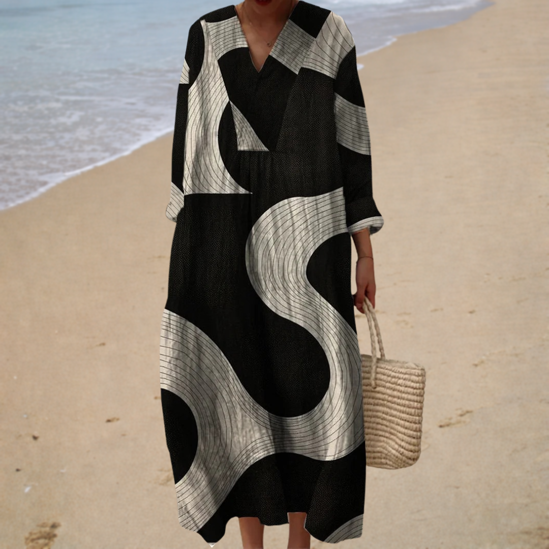 PRINTED FLOWING DRESS