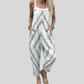 FLOWING ADJUSTABLE-STRAP CROPPED DUNGAREES