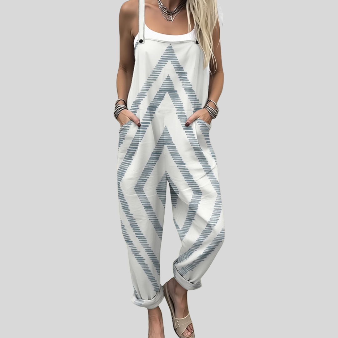 Alexa | Printed Dungarees