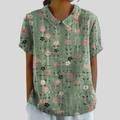 ELEGANT | FLORAL COLLARED TOP