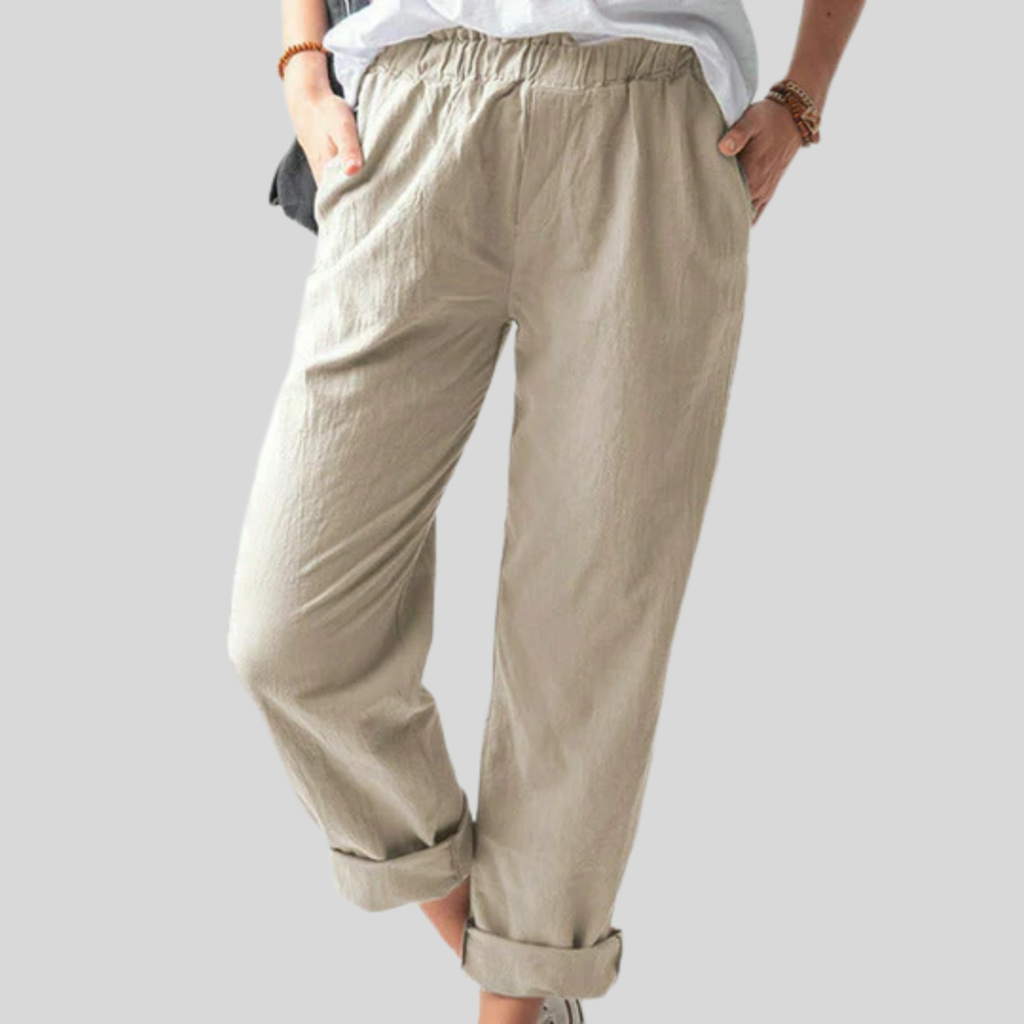 NERIA | HIGH-WAISTED ELASTIC-WAIST TROUSERS