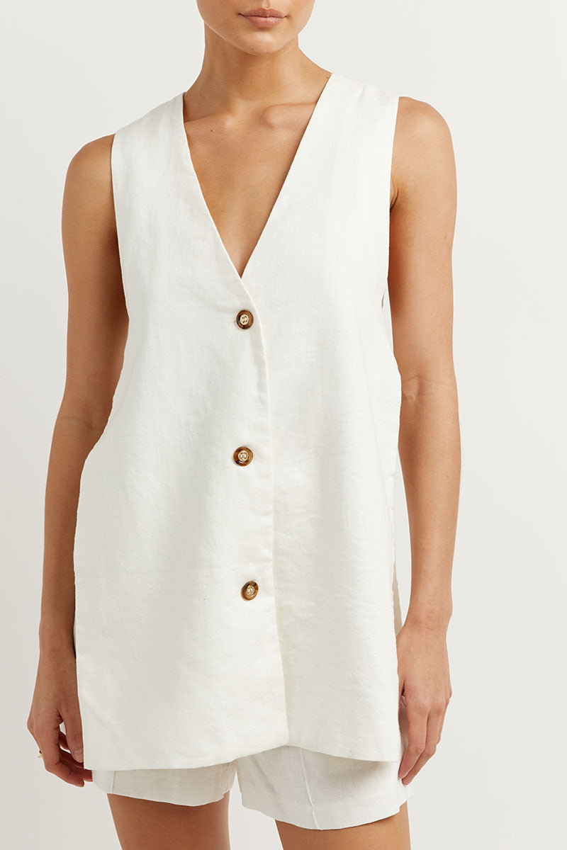 FIONA | BUTTON-FRONT SLEEVELESS CO-ORD SET
