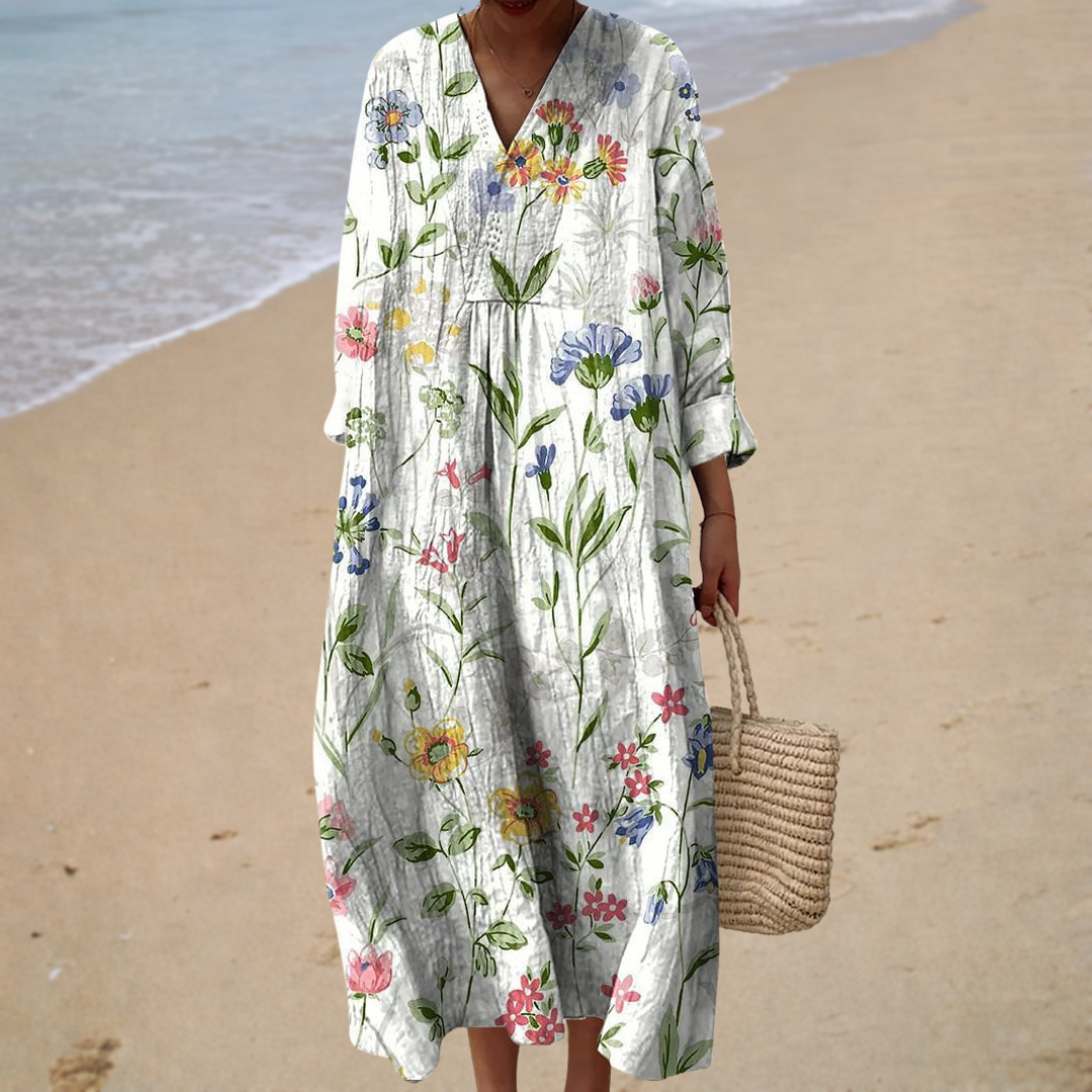 PRINTED FLOWING DRESS