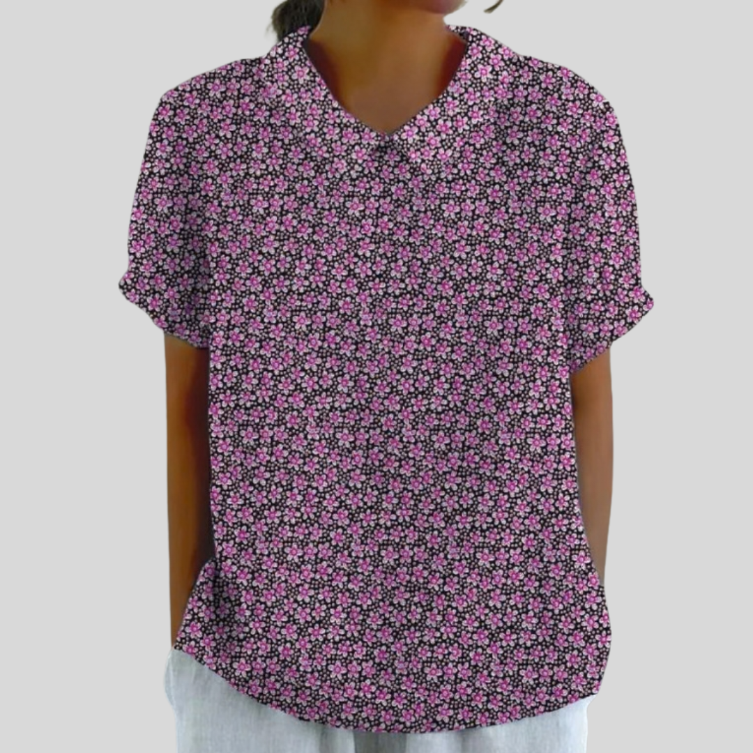 BLOEMIGE | FLORAL COLLARED TOP