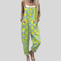 FLOWING ADJUSTABLE-STRAP CROPPED DUNGAREES