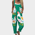 ADJUSTABLE-STRAP FLOWING DUNGAREES