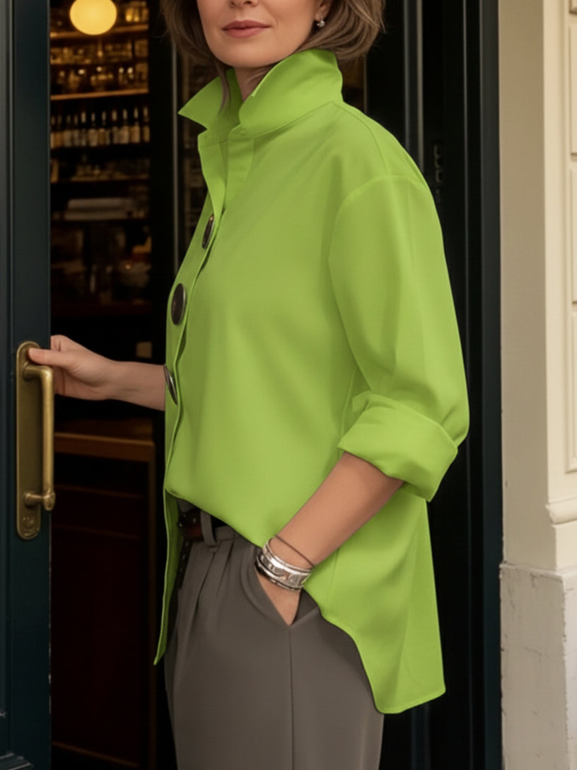Claretha | Large-Button Shirt