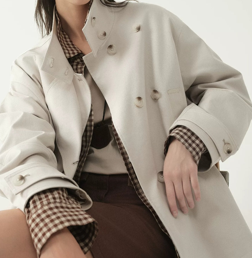 Yareli | Belted Stand-Collar Jacket