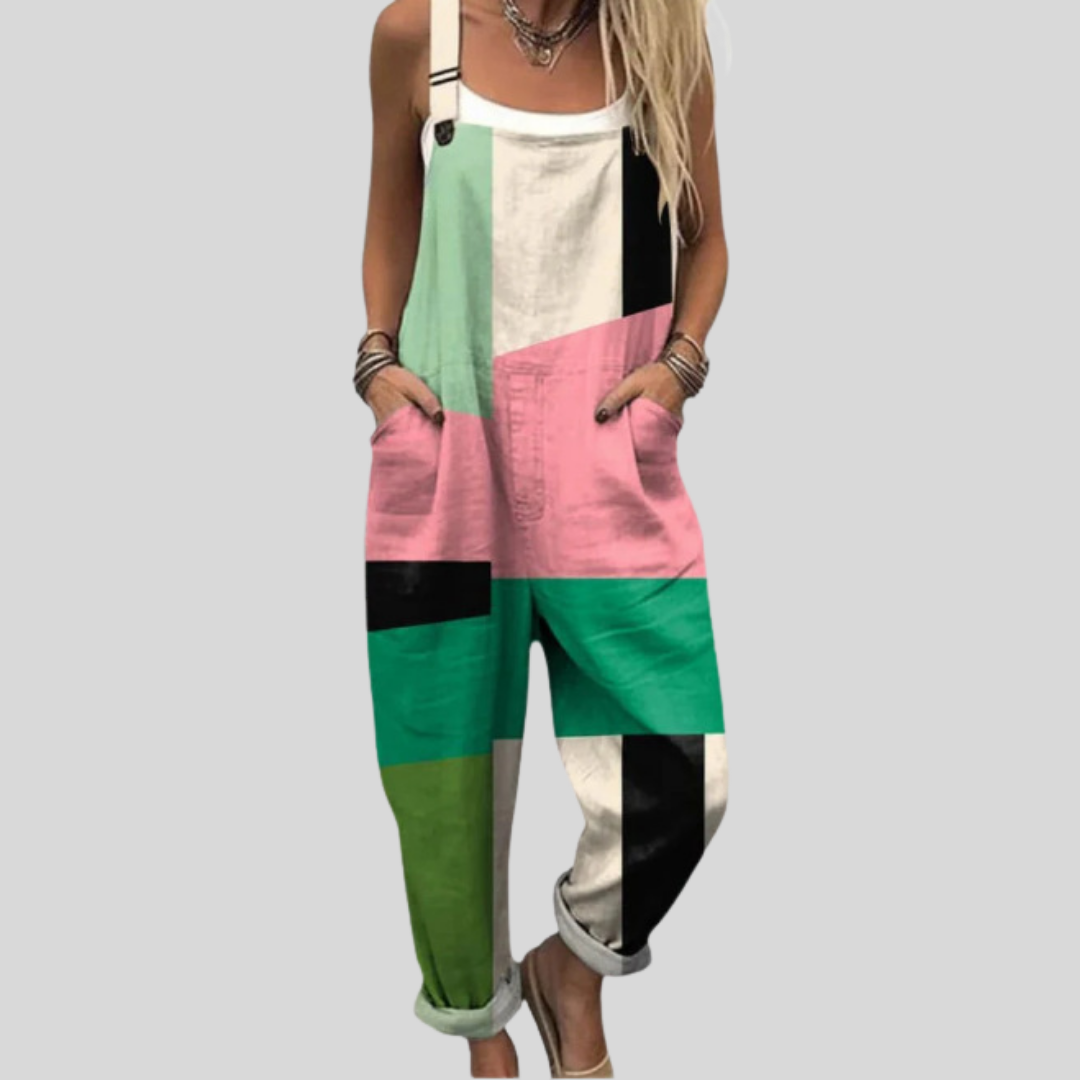 Becky | Printed Dungarees