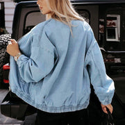 Patti | Denim Bomber Jacket