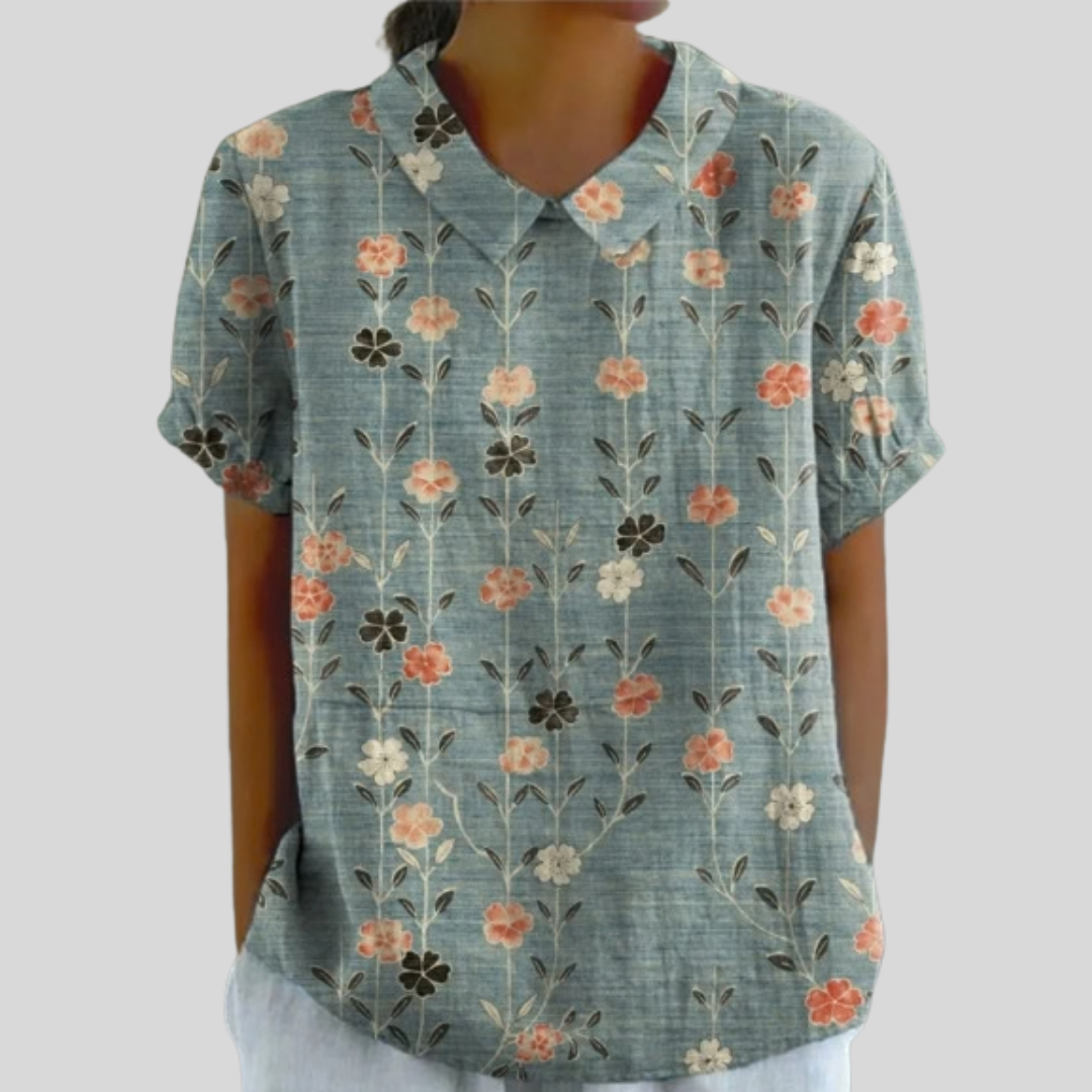 BLOEMIGE | FLORAL COLLARED TOP