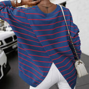 Cherilyn | Striped Split-Hem Jumper