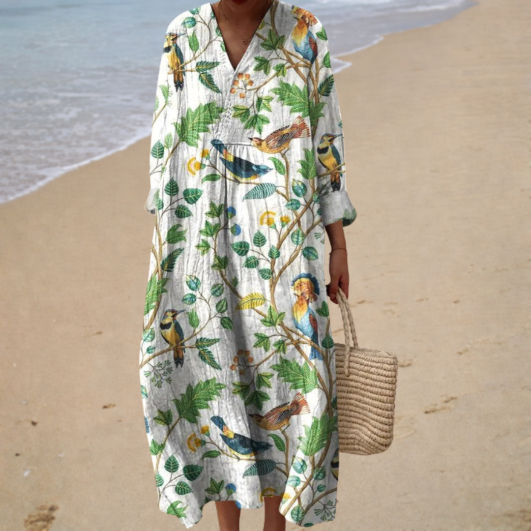 PRINTED FLOWING DRESS