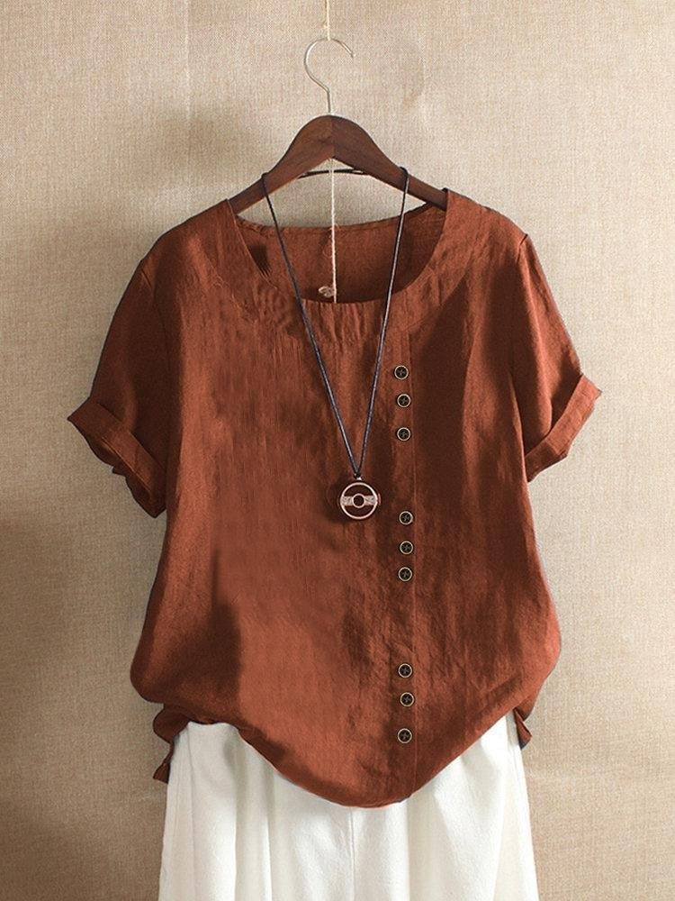 Anakaren | Button-Front Short-Sleeve Shirt