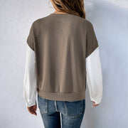 Tamatha | Contrast-Sleeve Top