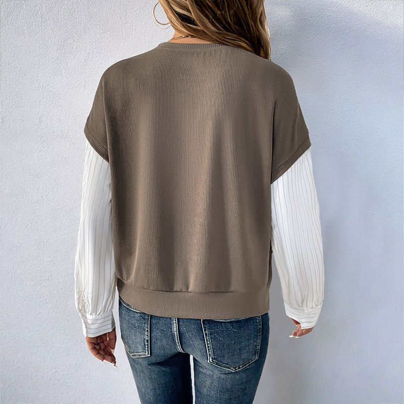 Tamatha | Contrast-Sleeve Top