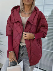 Zoie | Hooded Diamond-Quilted Jacket
