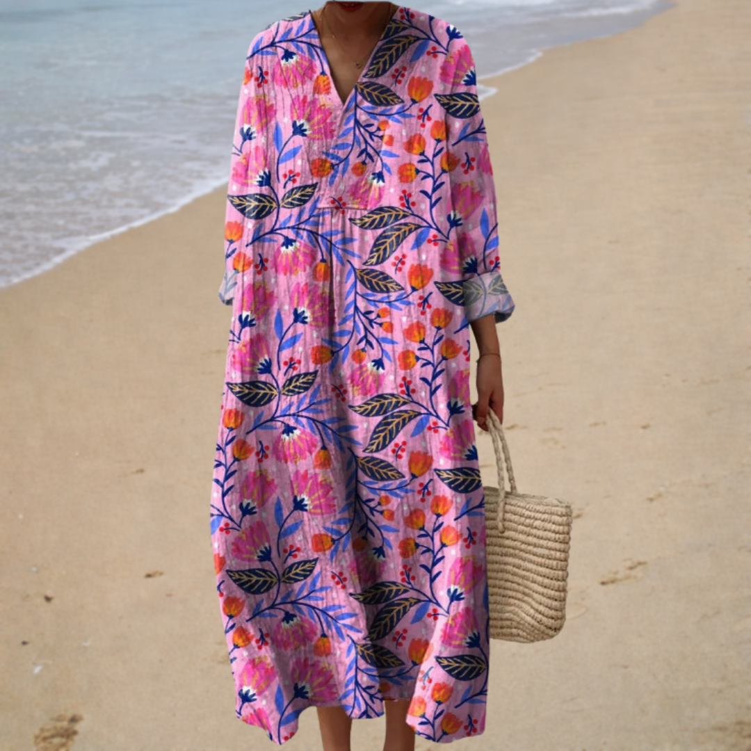 PRINTED FLOWING DRESS