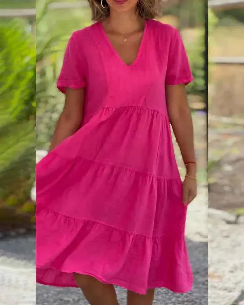 BEXLEY | V-NECK FLOWING DRESS