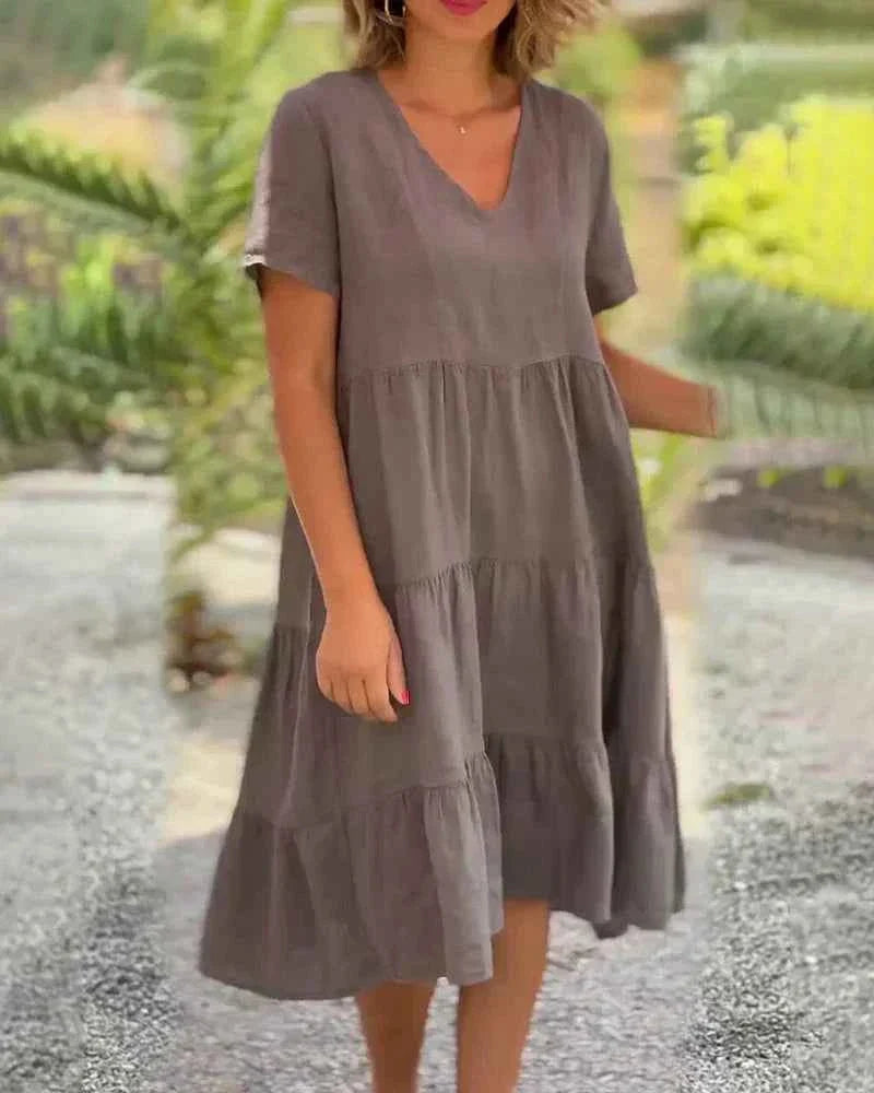 BEXLEY | V-NECK FLOWING DRESS