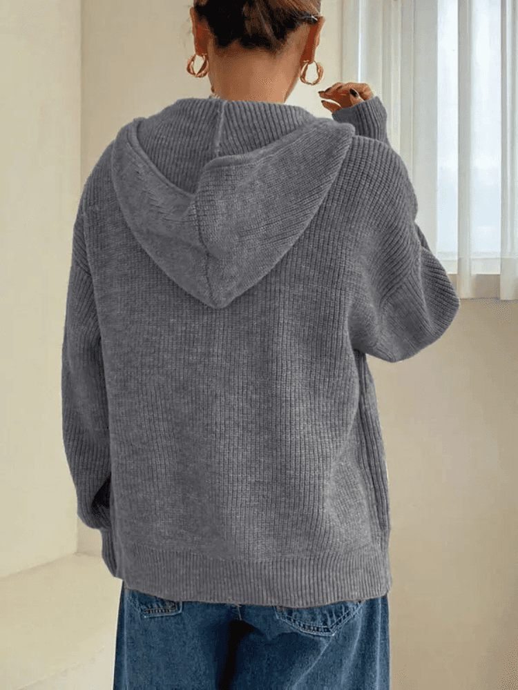 Santina | Hooded Zip Cardigan